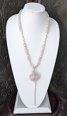 Wire Wrapped Rose Quartz Heart